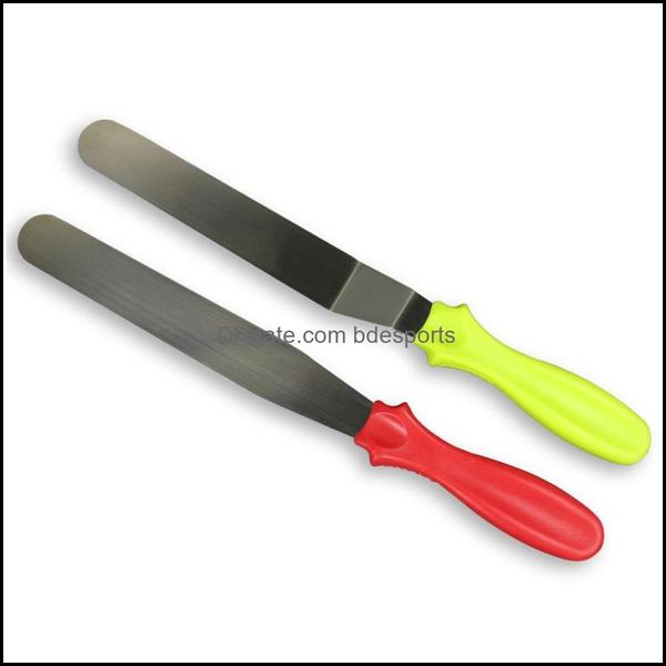 Spata per torta portatile in acciaio inossidabile Strumenti per cottura Crema al burro Glassa per glassa Coltello Offset Smoother Cucina Pasticceria Torte Decorazione Drop Deli