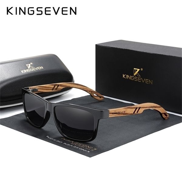 

kingseven handmade wooden eyewear polarized mirror sunglasses men women vintage design de sol masculino uv400 220617, White;black