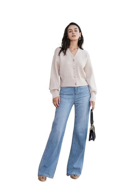 

high waist flare leg jeans r7zg#, Blue