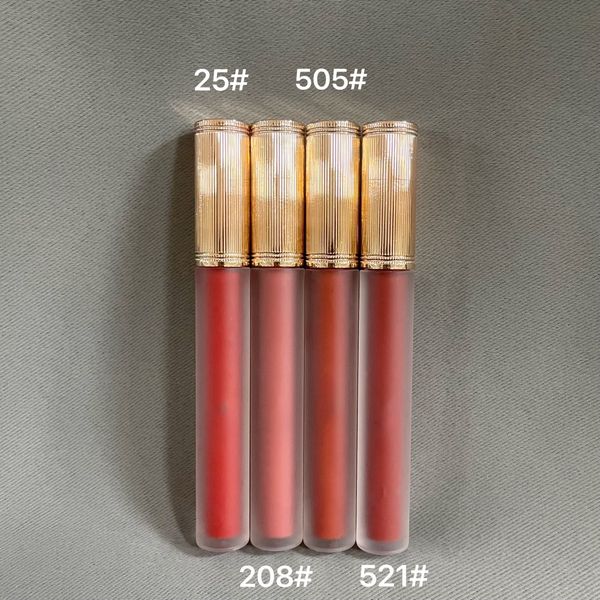 

wholesale brand liquid matte lip gloss 25 208 505 521 lip colour 6.5ml transfer proof lipcolour lipstick makeup moisturizing lip cosmetic no