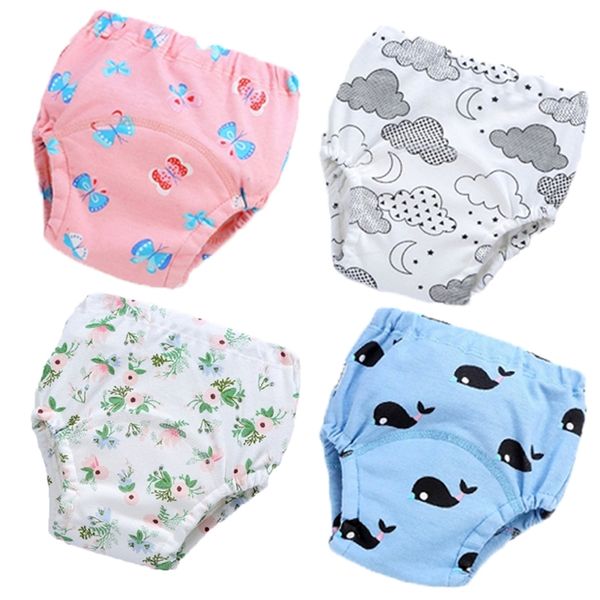 6 camadas fraldas de bebê calcinha de algodão nascida freios pano reutilizável menina de roupas íntimas Treinamento de potty calça de calça eco 220720