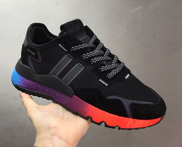 

shoes nite jogger sunset running 3m reflective white sliver black green pink rose gold outdoor jogging sports sesame