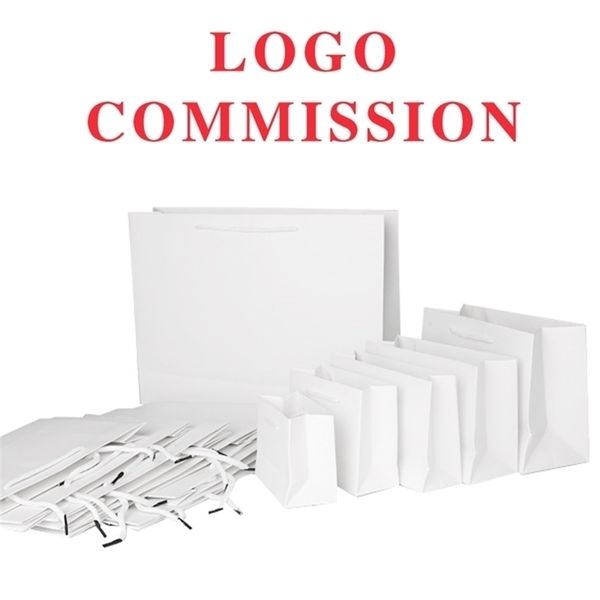 10pcs 19136cm Sacos de papel branco 30218cm para personalização da casa de casamento da casa de casamento Decoração de decoração 220704