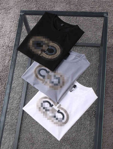 

2022 new short sleeve round neck t-shirt men's large brand one, White;black