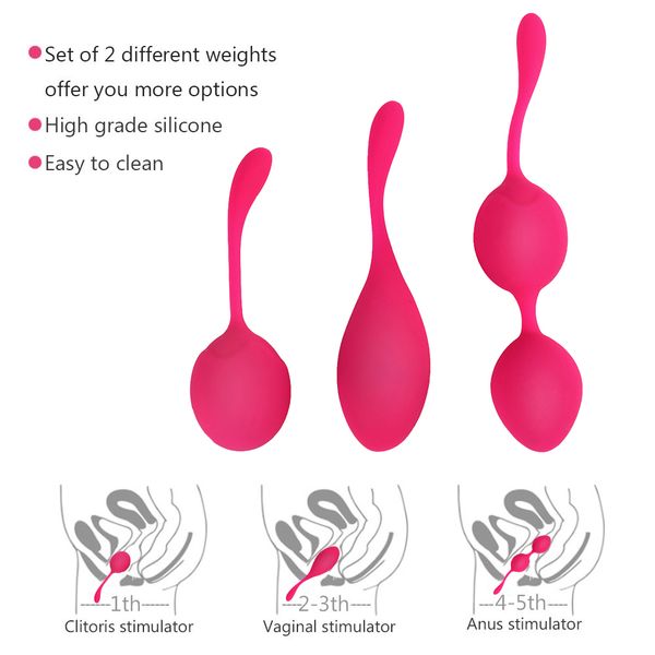 

3pcs/set silicone vaginal ball kegel s ben wa ball tighten exercise machine geisha toys for women shop