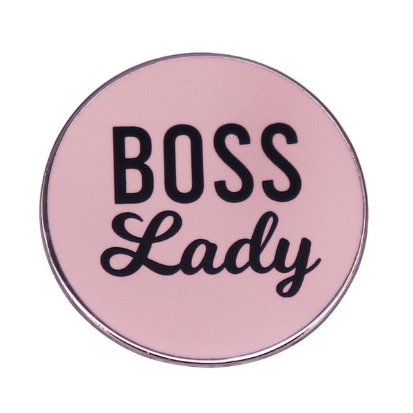 

boss lady brooch feminist badge interesting clothes backpack decoration, Blue