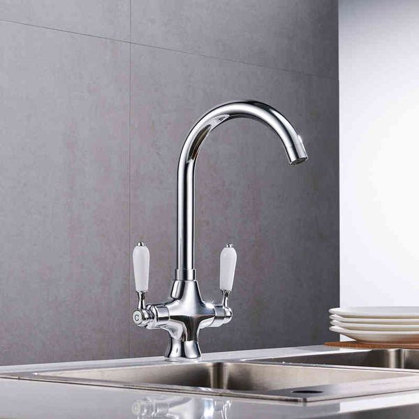 

kitchen faucets special brass electroplating and cold ceramic double handle faucet modern household kitchen h2vh