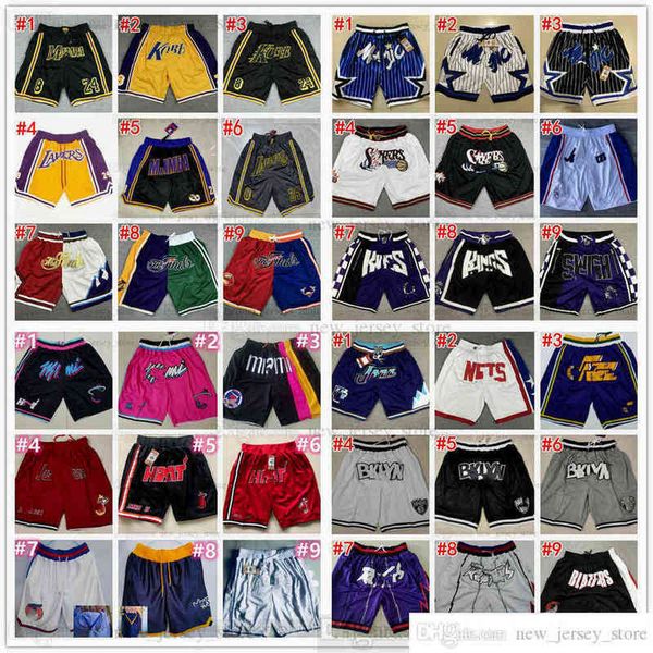 

all team just don pockets basketball shorts mesh retro sport p76er teal hip-pop pants with pocket zipper sweatpants stitched football, White;black