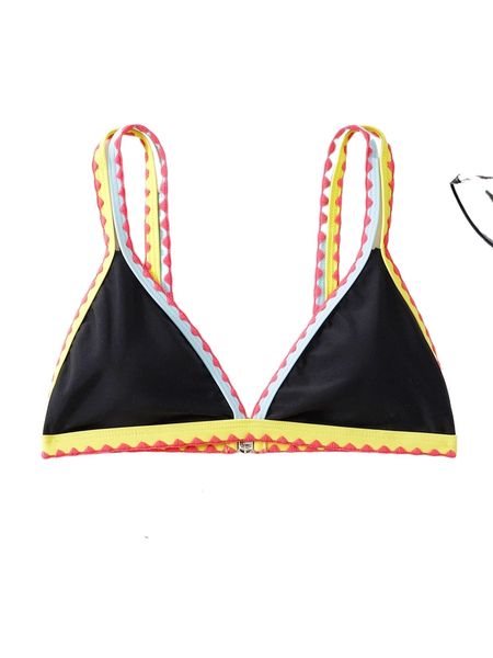 

whip stitch triangle bikini 57ob#, White;black
