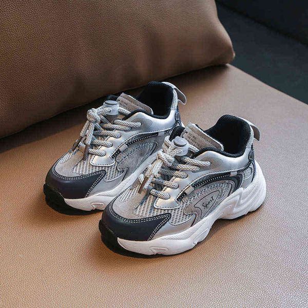 

boys sports shoes spring and autumn new all-match fashion children casual shoes girls breathable lightweight children's shoes y220510, Black;red