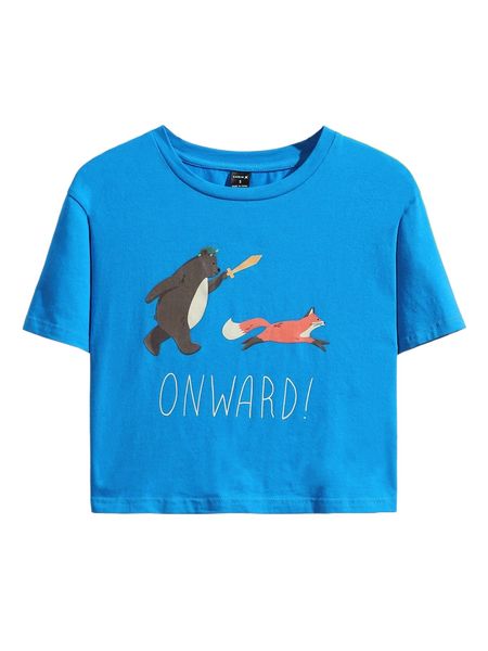 

x haley baker letter & cartoon graphic tee j7y4#, White