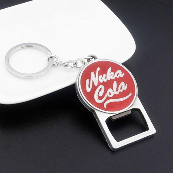 KeyChains Game Fallouts Nuka Cola abridor de tampa de garrafa de garrafa de garrafa vermelha para homens para homens Men Men Corkscrew Love Beer Jewelry GiftKeyChainsKeychai