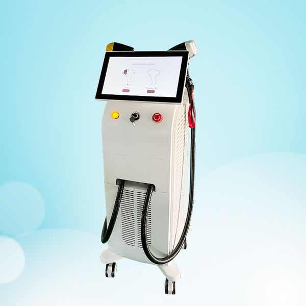 

double handle diode laser hair removal machine with factory directly sales price spa clinic use, Black