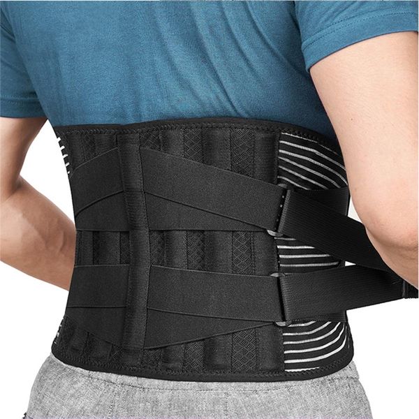 Cinto de suporte lombar duplo pull back cintura espartilho ortopédico homens mulheres coluna vertebral descompressão modelador de cintura cinta para alívio da dor nas costas 220726