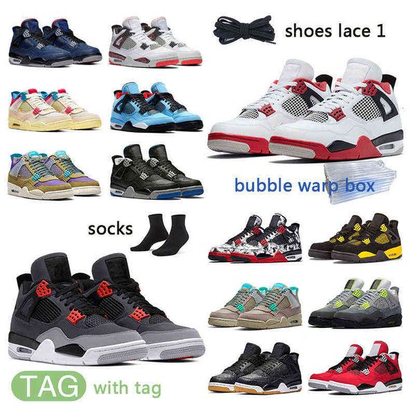 

4 4s men basketball shoes red thunder black cat nuc blue white oreo fire red tour yellow shimmer mens women sneakers trainers