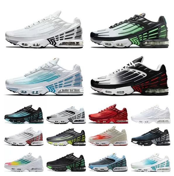 TOP Tn Plus Tuned 3 III 2 Laufschuhe 2023 Männer Frauen Trainer Alle Weiß Schwarz Silber Air Laser Blue Tns Sport Sneakers Leder Obsidian Max Ghost Green 40-46