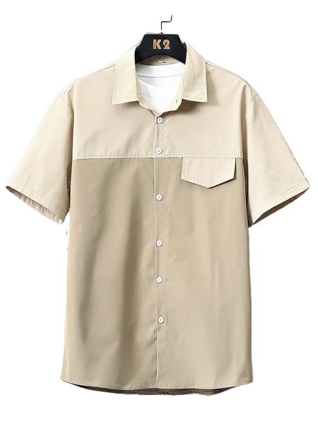 

romwe guys colorblock shirt 17ms#, White;black