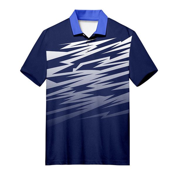 

cross-border 3d three-dimensional pattern 24 lapel short sleeve advertising custom casual sports lapel shirt custom 220608, White;black