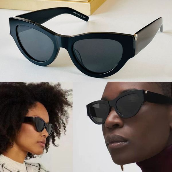

cat eye frame designer m94 sunglasses luxury men temple logo letter abbreviation women vintage wild sun glasses summer fashionable advanced, White;black