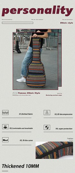 

canvas 41 inch folk guitar bag plus cotton