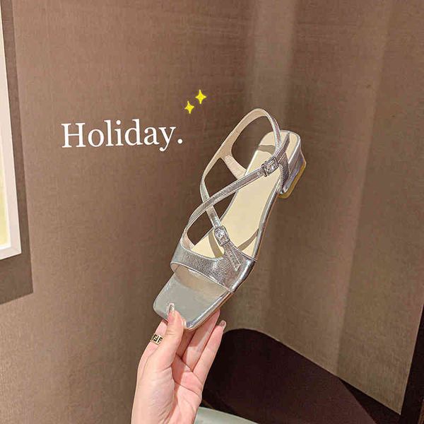 

sandals french literary style lace up silver low heel sandals in summer fairy is full qogd, Black