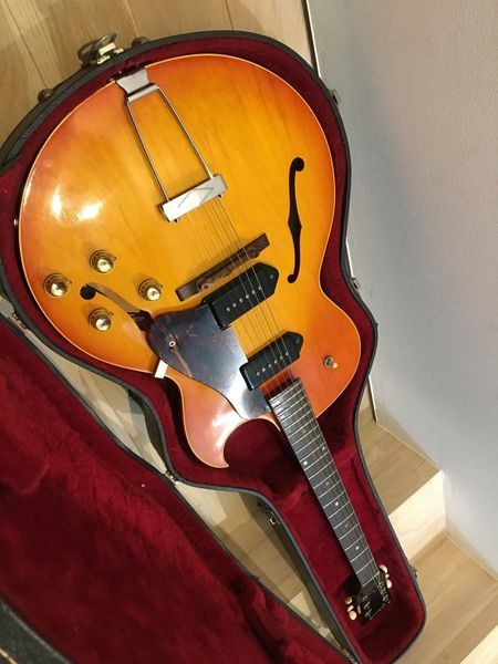 

e s-125tdc cherry sunburst vintage guitar 1966 csb electric guitar