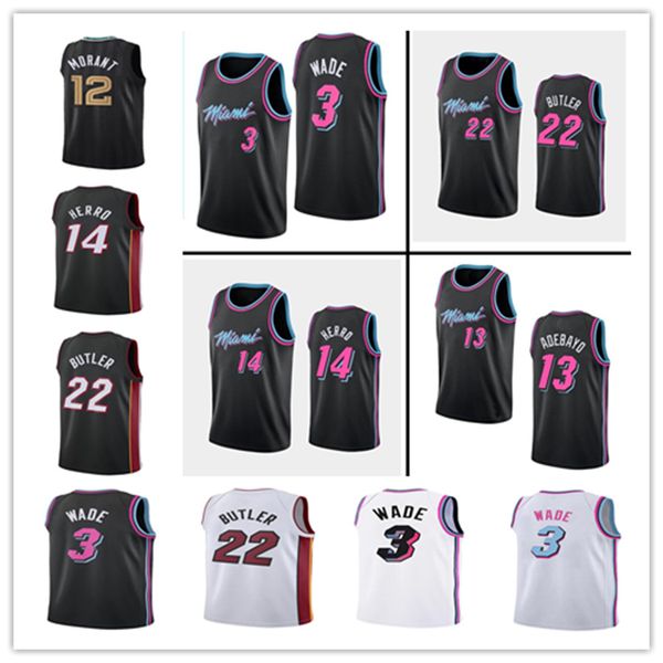 

jimmy 22 butler 7 kyle miamis lowry tyler 14 herro basketball jersey 2022 city bam 13 adebayo dwyane leheatse dwayne 3 wade pink edition shi, Black;red