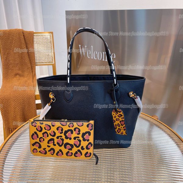 

wild at heart series leopard never mm tote stylish city bags black embossed monograms canvas with zip clutch pouch luxurys handbag