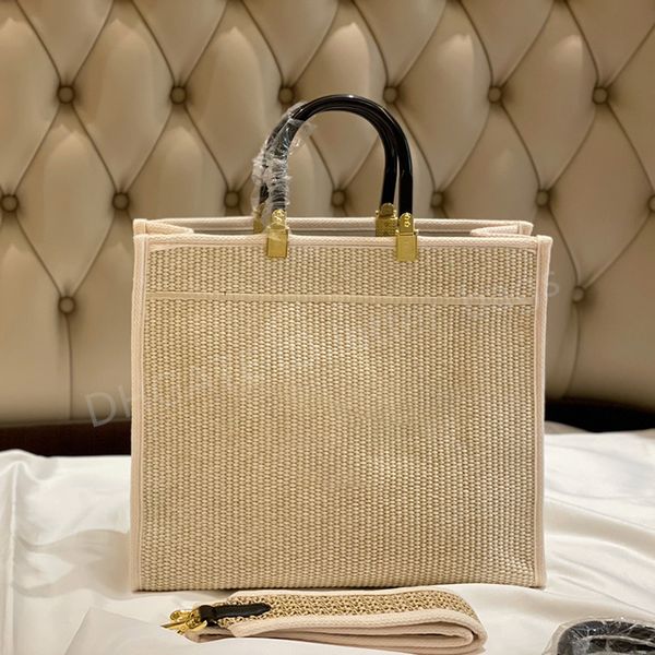

handbag shoulder bags designer women crossbody bag luxury tote clutch shopping purses letters summer straw knitting one handle wallet