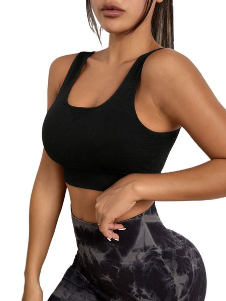 

solid sports bra m2h9#, Gray