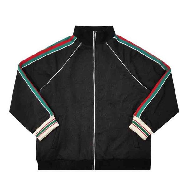 

tide brand sports suit letter jacquard sweater side ribbon stripe trousers zipper cardigan jacket sports pants men and women tide brand doub, Gray
