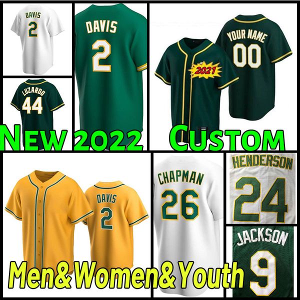 

2022 new men women youth kids baseball jerseys matt chapman khris davis oakland marcus semien taner roark athletics ramon laureano jesus jur, Blue;black