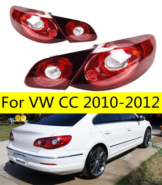 Lâmpada traseira vermelha de estilo de carro para VW CC 2010-2012 Luzes traseiras LED Luzes de freio DRL Luz de estacionamento reverter