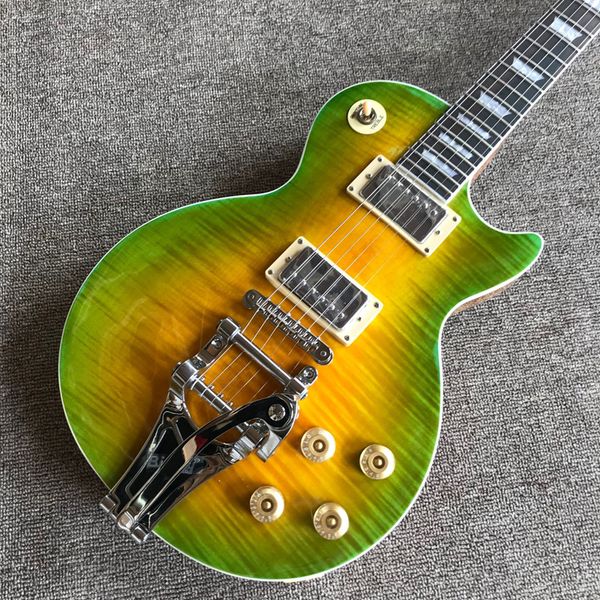 

guitar delivery rosewood fingerboard tiger maple bigs tremolo electric guitar #12