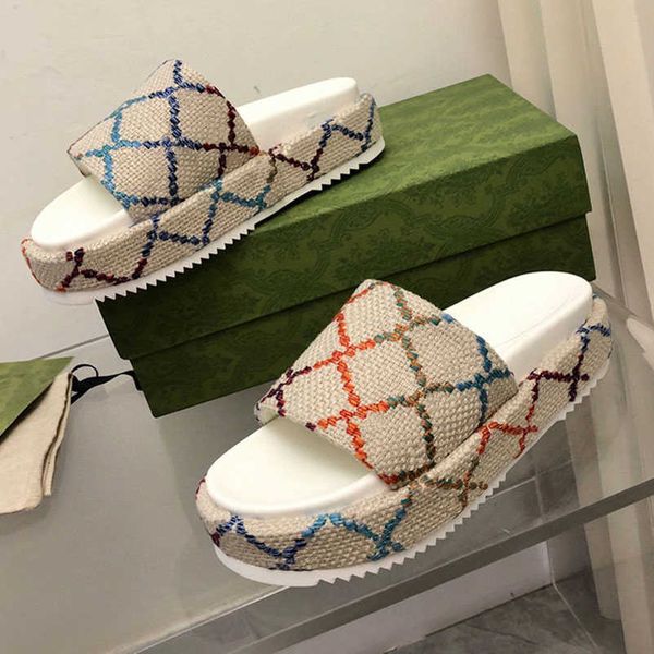 

2022 big g letters women men slippers designer sandals summer beach shoes sandals ladies brand fends flip flop luxury slide slipper, Black