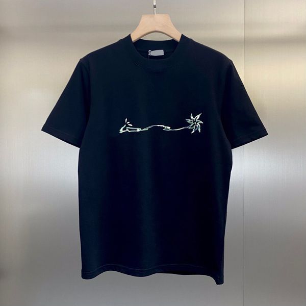 

men's t-shirts round neck embroidered and printed polar style summer wear with street pure cotton tjm, White;black