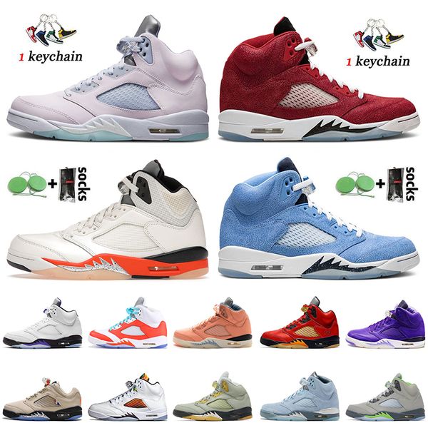 

big size big size us 13 sneakers fashion jumpman 5 basketball shoes high og 5s unc university blue aqua concord dj khaled x we the nfls mar