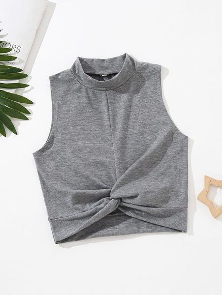 

toddler girls mock neck twist hem tank she, Blue