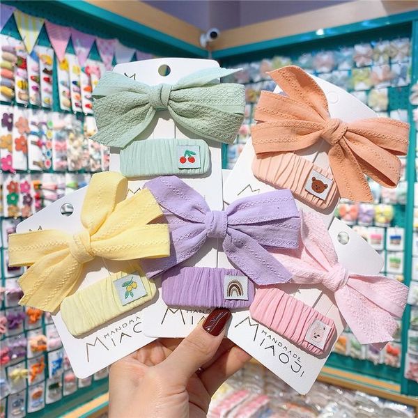 

hair accessories the children's bow hairpin clip edge, Slivery;white