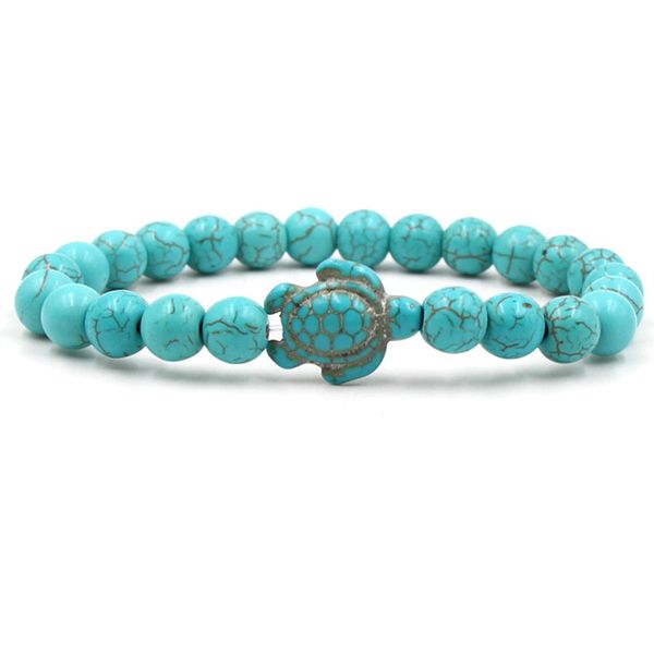 

8mm beaded turquoise tortoise strands designer bracelet for woman mens bracelet white blue black frosted lava stone bangles south american b