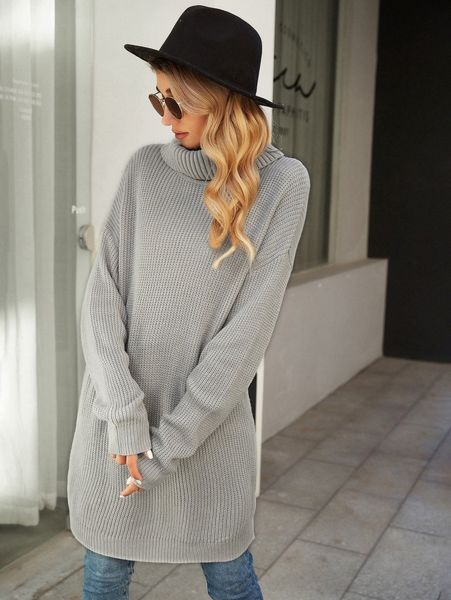 

cowl neck drop shoulder sweater n6zs#, White;black