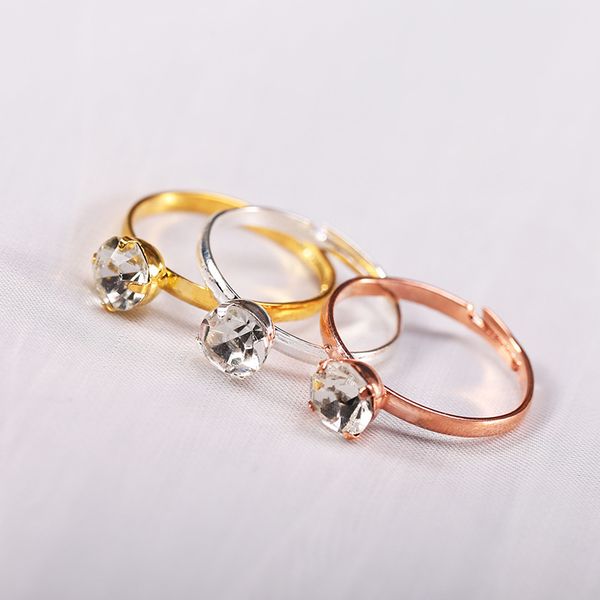 

bride wedding pairs of rhinestone ring children live silver plated, Golden;silver