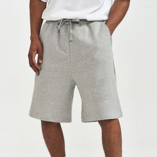 Männer Shorts Frühling Und Sommer Baumwolle Terry Casual Lose Mode Männer Fünf Punkt Hosen Kordelzug Gerade Micro Elastische Jogginghose männer