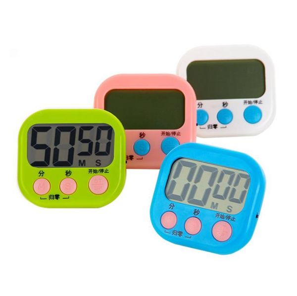 7 Cores Digital Kitchen Timer Multifunction Timer Conta