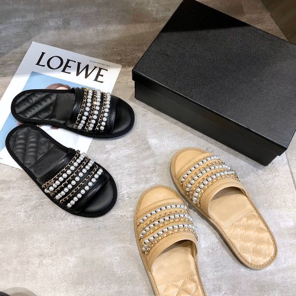 

10a original quality patent calfskin high heel sandals with box luxury designer slippers fashion single light colors summer slipper large si, Black