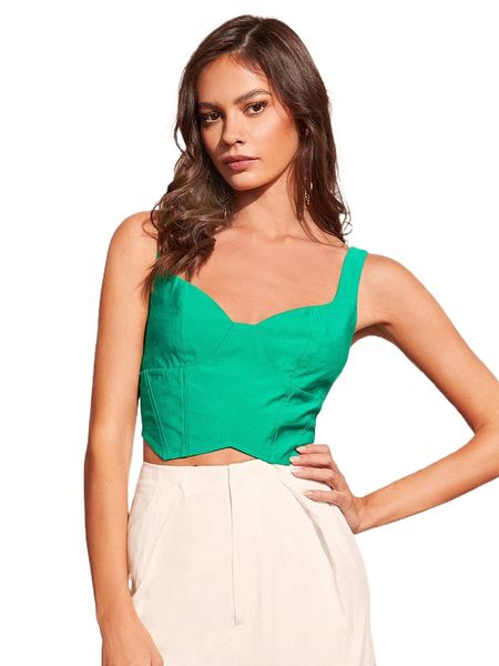 

evolu sweetheart neck zipper back asymmetrical hem tank q4to#, White