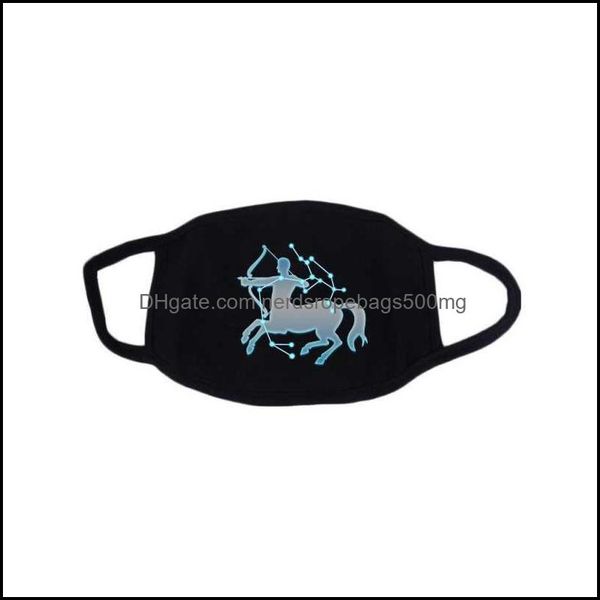 Maschere designer homekee organizzazione casa giardino costellazione creativa maschera in cotone traspirato fuoristrada a faccia da smog boccia 12 segni zodiacali p