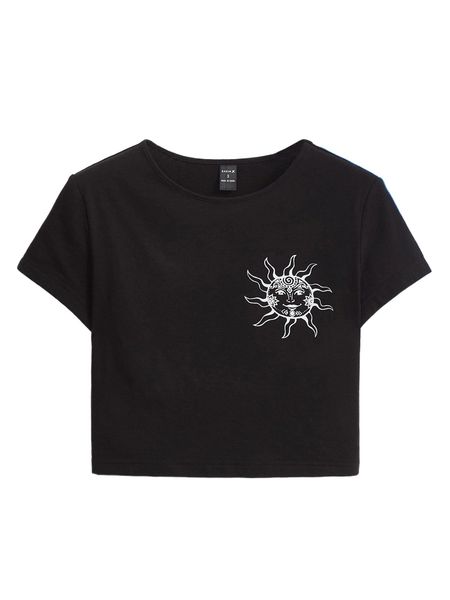 

x ellie tompkins creative sun & figure graphic tee r5dh#, White