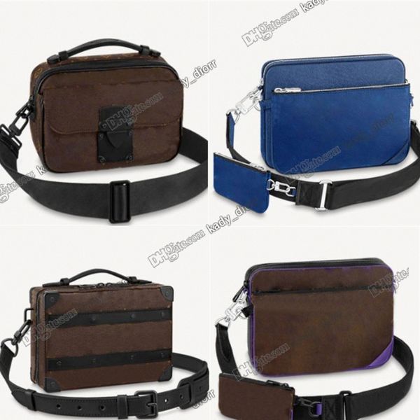 Trio Messenger Bag Soft Trunk Ou Tdoor Borsa a tracolla Tasca rimovibile con zip Luxury Damier Graphite Tote