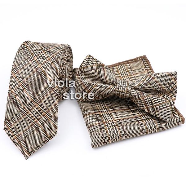 Laço amarra listrada listrada lã clássica de 6 cm de gravata magra